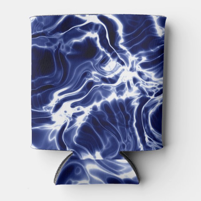 Porta-lata Padrão brilhante azul (Frente)