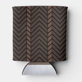 Porta-lata Padrão Chevron Marrom