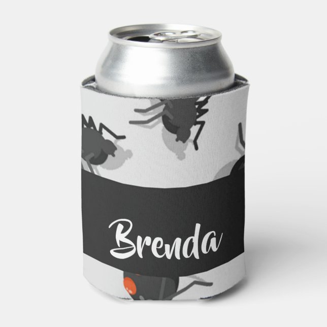 Porta-lata Padrão da aranha viúva preta (Can Front)