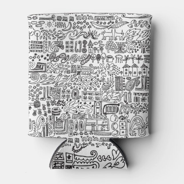 Porta-lata Padrão de abstrato de Geo design. (Frente)