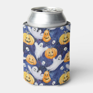 Porta-lata Padrão de Aquarela do Halloween