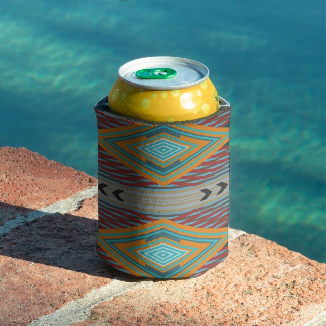 Porta-lata Padrão de Arte do Sudoeste Americano e Cores Terro (Piscina in situ)