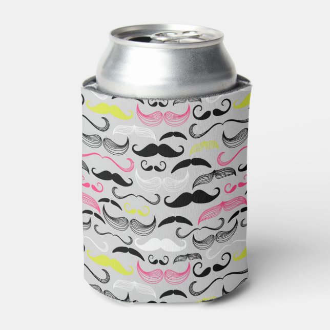 Porta-lata Padrão de bigode, estilo retrô (Can Front)