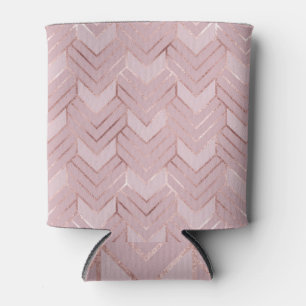 Porta-lata Padrão de brilho do coração Dourado rosa.