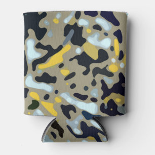 Porta-lata Padrão de Camo - Branco Amarelo - Azul bege - Pret