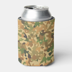 Porta-lata Padrão de Camo - Laranja Verde Preto
