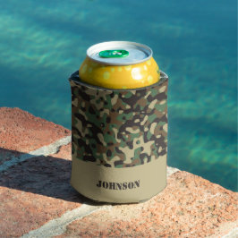 Porta-lata Padrão de camuflagem de nome personalizado