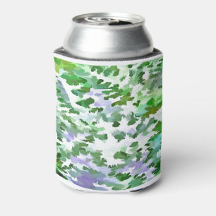 Porta-lata Padrão de Camuflagem Verde e Malva