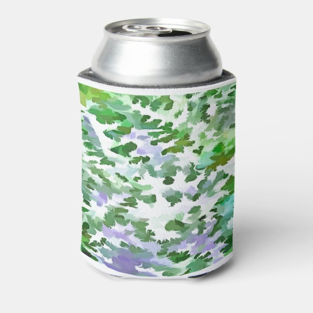 Porta-lata Padrão de Camuflagem Verde e Malva (Can Back)
