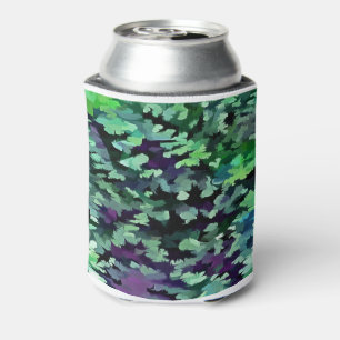 Porta-lata Padrão de Camuflagem Verde Jade e Roxo