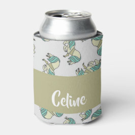 Porta-lata Padrão de cavalos fofos de nome personalizado