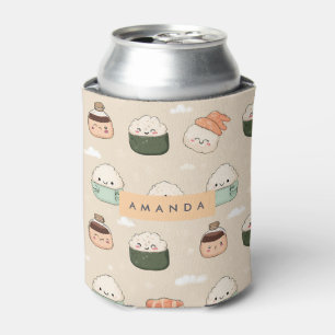 Porta-lata Padrão de Comida Japonesa Sushi Kawaii Personaliza
