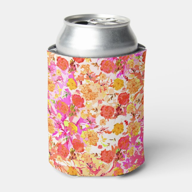 Porta-lata Padrão de flores giras bonitas (Can Front)