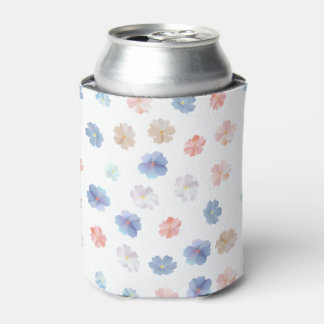 Porta-lata Padrão de Flores Silvestres em Pastel Suave