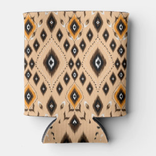 Porta-lata Padrão de Folclore Geométrico Geométrico Ikat