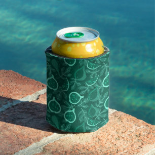 Porta-lata Padrão de fruta de figueiro verde e bonito