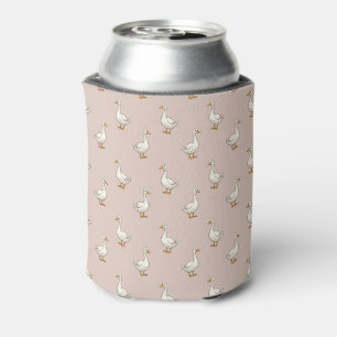 Porta-lata Padrão de Ganso Branco Fofo
