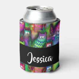 Porta-lata Padrão de gatos gradiente coloridos