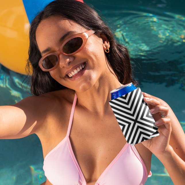 Porta-lata Padrão de Ilusão ao Quadrado 3d (Can Coolers)