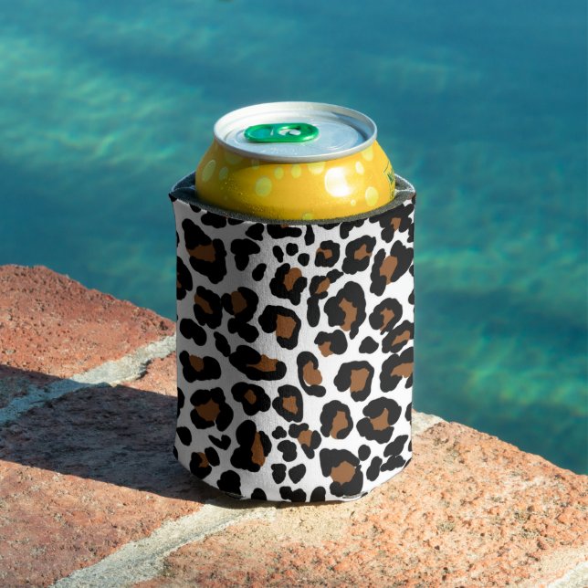 Porta-lata Padrão de Impressão de Pelo de Gato Grande Leopard (Piscina in situ)
