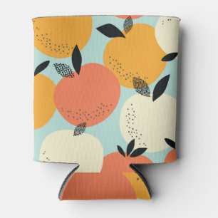 Porta-lata Padrão De Laranjas: Design Sem Costura Vibrante.