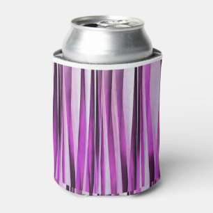 Porta-lata Padrão de Listras de Lavanda, Íris e Uva