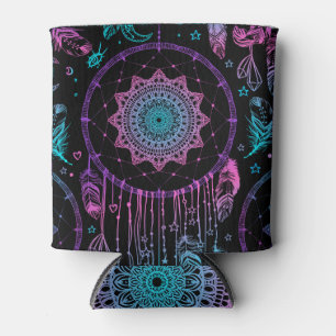 Porta-lata Padrão de Lua Nativo Americano de Dreamcatcher