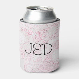 Porta-lata Padrão de Mármore Rosa e Branco