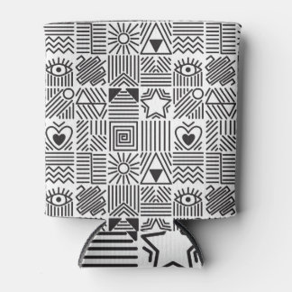 Porta-lata Padrão de Mosaico de Arte de Linha abstrato