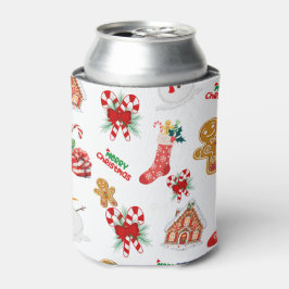 Porta-lata Padrão de Natal sem costura