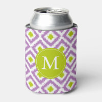 Padrão de Ouros de Ikat Roxo Monograma