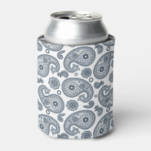 Porta-lata Padrão de paisley azul escuro indiano sem costura 
