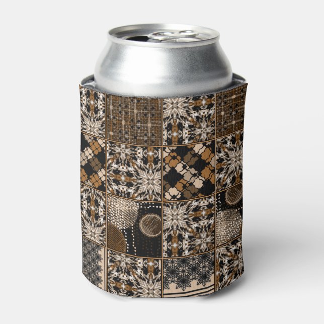 Porta-lata Padrão de patchwork rústico (Can Front)
