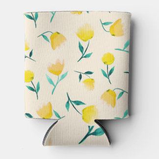 Porta-lata Padrão de Peonia Floral de Abstrato de Aquarela