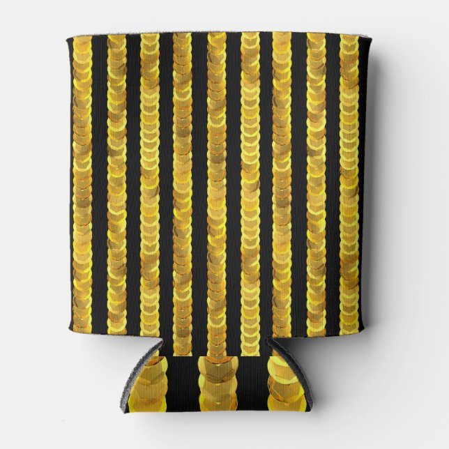 Porta-lata Padrão de sequências, miçangas, rotinas, moda 3D. (Frente)