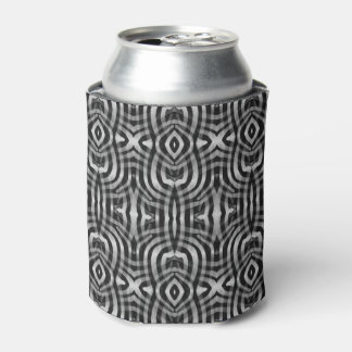 Porta-lata Padrão de Tatuagem Tribal Prata Preto Personalizad