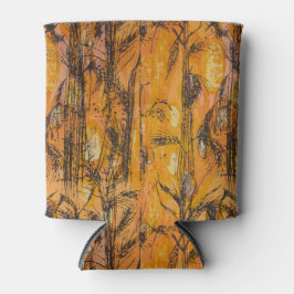 Porta-lata Padrão de Têxtil de Colheita de Ouros Vintage