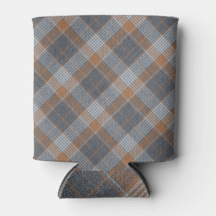 Porta-lata Padrão de Textura Têxtil Verificado por Tartan.