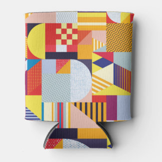 Porta-lata Padrão de Vintagem Decorativa de Abstrato Geométri