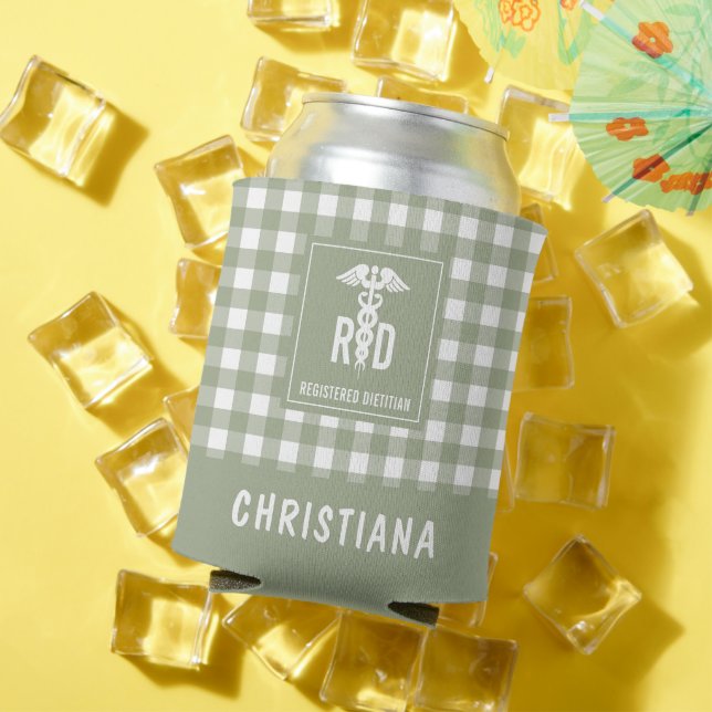 Porta-lata Padrão de Xadrez Dietitiana Personalizada de RD Re (Verão in situ)