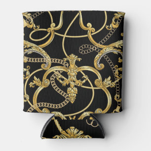 Porta-lata Padrão Dourado Barroco Sem Costura