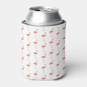 Porta-lata Padrão Flamingo, Rosa Tropical Simples e Bonito