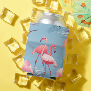 Porta-lata Padrão Flamingos 1