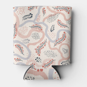 Porta-lata Padrão floral artístico, decoração ornamental do o