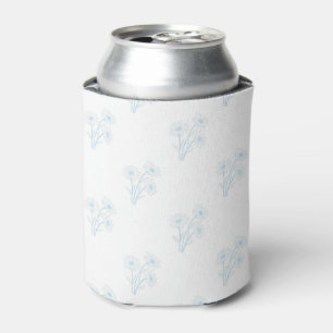 Porta-lata Padrão Floral Azul Simples Boho Vintage Festa