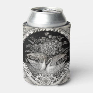 Porta-lata Padrão Floral de Cisne