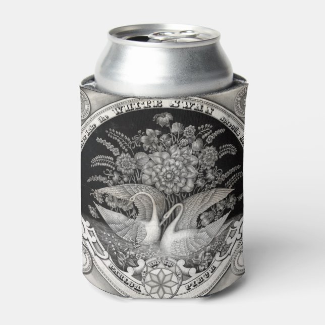 Porta-lata Padrão Floral de Cisne (Can Front)