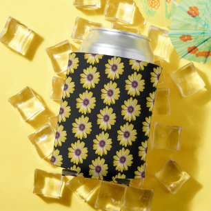 Porta-lata Padrão Floral de Margarida Africana Amarela em Pre