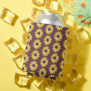 Porta-lata Padrão Floral de Margarida Africana Amarela em Rox