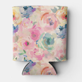 Porta-lata Padrão Floral de Pastel Colorida abstrato